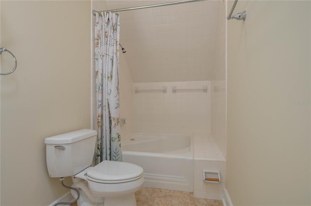 EnSuite Bath for 3rd Bedroom with great shaped tub for soaking or kids