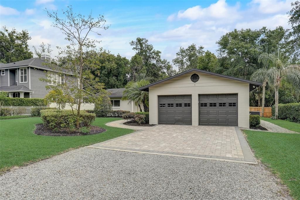 Spacious paved driveway