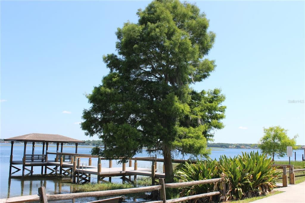 Lake Down beach and dock