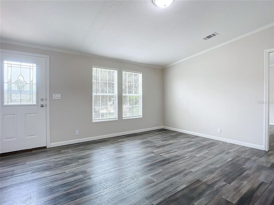 front entrance & living room