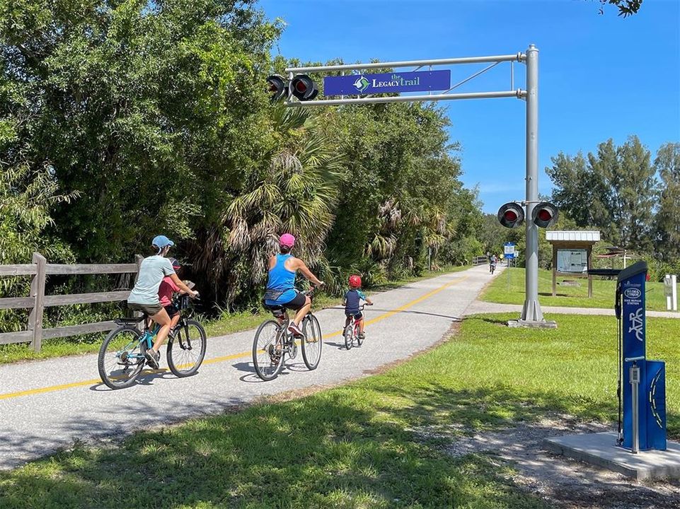 Legacy Trail runs from Venice to North Port and up to Sarasota! A wonderful way to spend the day