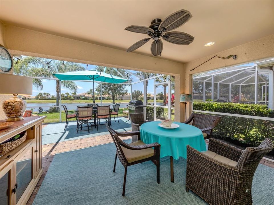 Enjoy the breathtaking views while entertaining your guests on their well adorned lanai