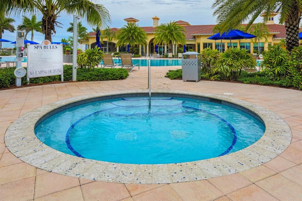 Come relax in the jacuzzi after working out in the oversized fitness center