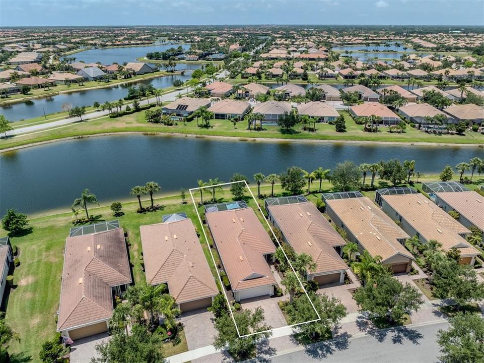 Beautiful water views and close to both clubhouses and back gate to the downtown of Wellen Park and the Braves Spring Training Facility!