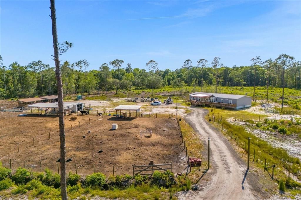 Driveway to the property