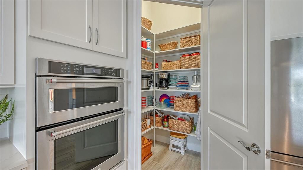 Wonderful built-in shelving in your pantry...