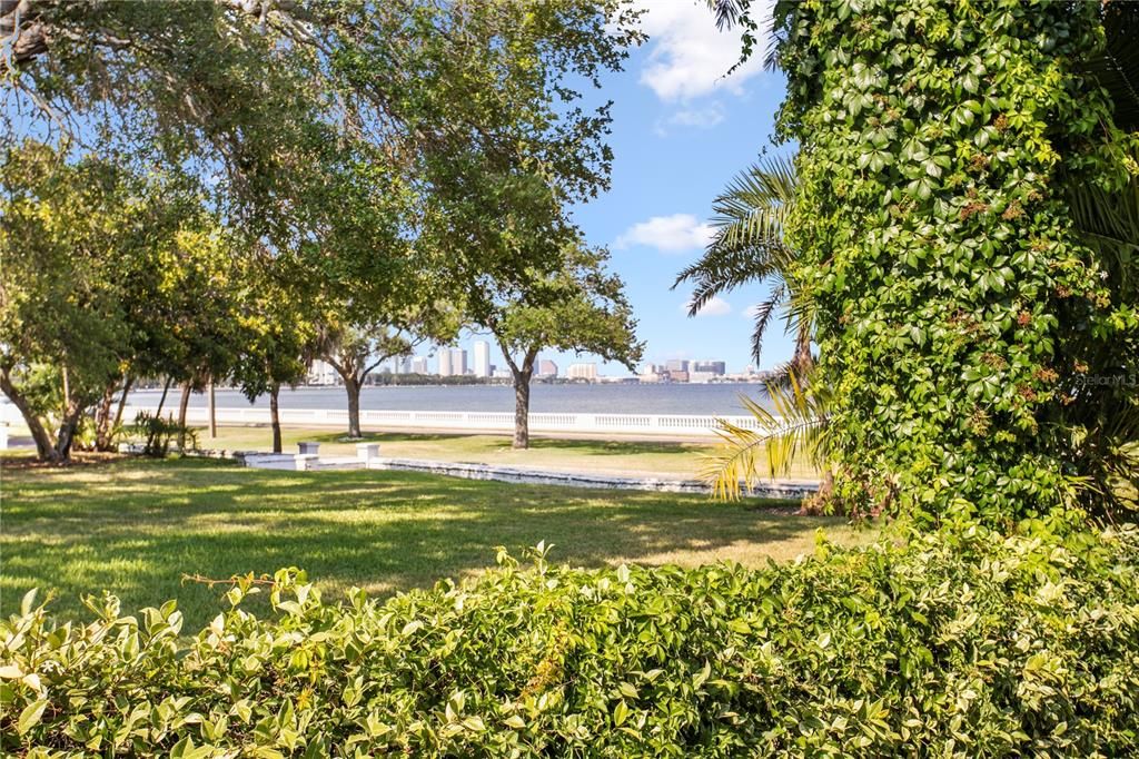 Enjoy peek a boo vistas looking back toward iconic Bayshore and the Bay from some of the common areas.