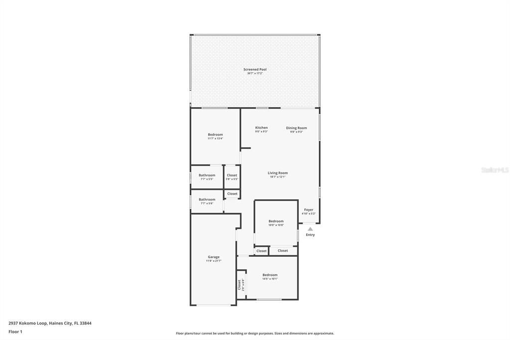 На продажу: $335,000 (3 спален, 2 ванн, 1130 Квадратных фут)