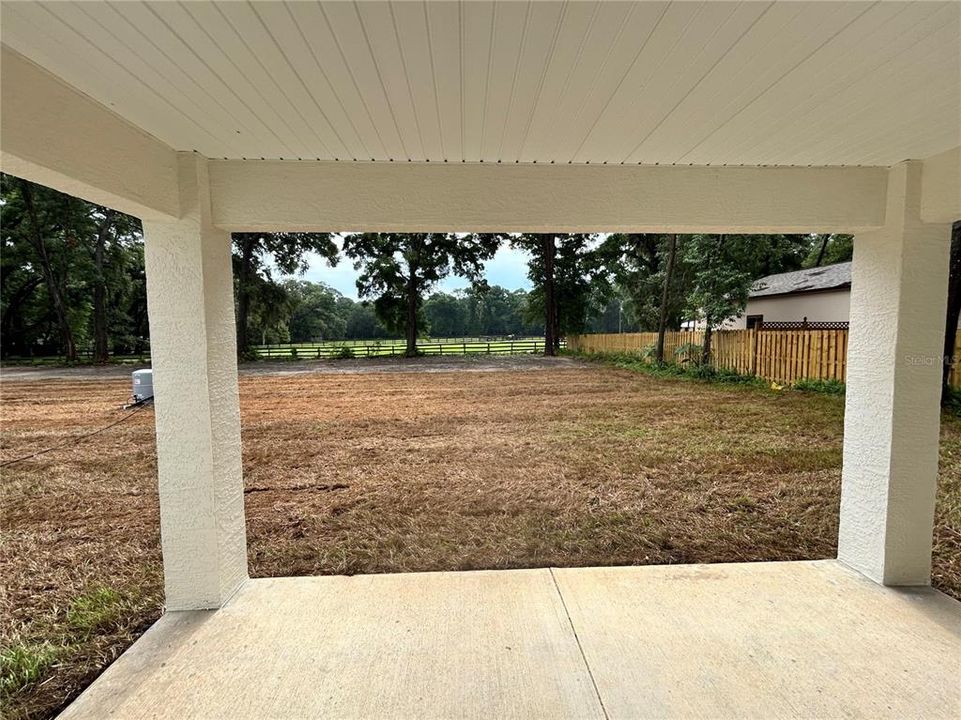 Covered back porch