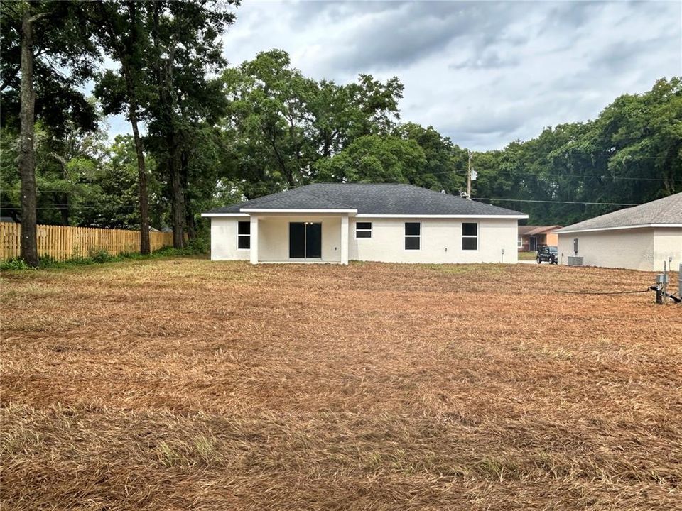 Rear view of home