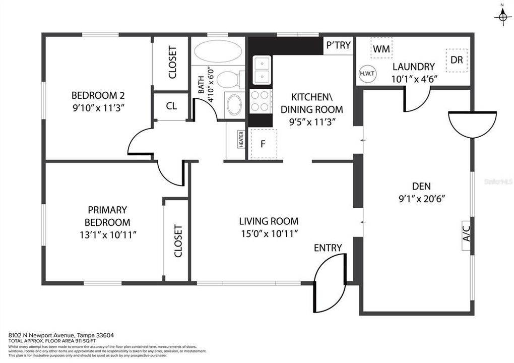 Active With Contract: $239,900 (2 beds, 1 baths, 962 Square Feet)