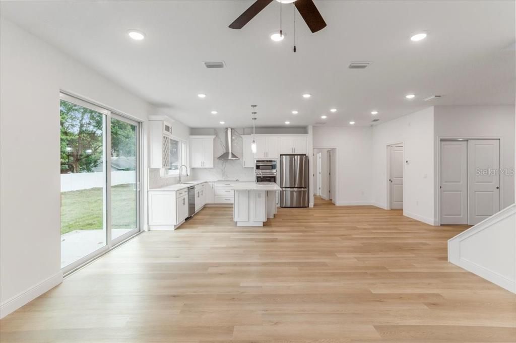 Looking Back from Family Room to Kitchen