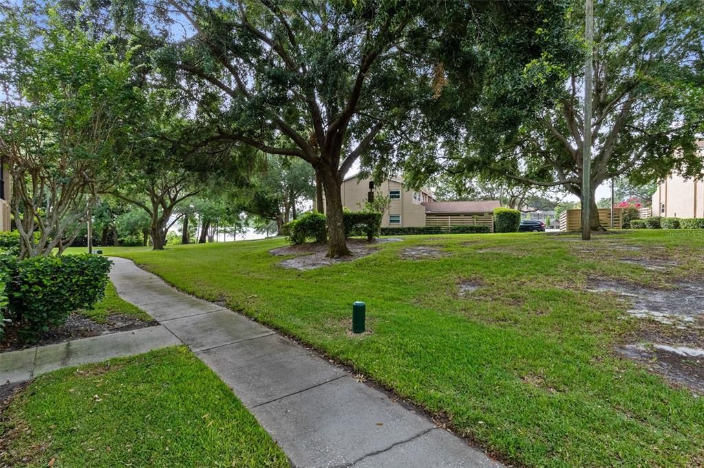 Green space just outside the unit provides a relaxing and serene view.