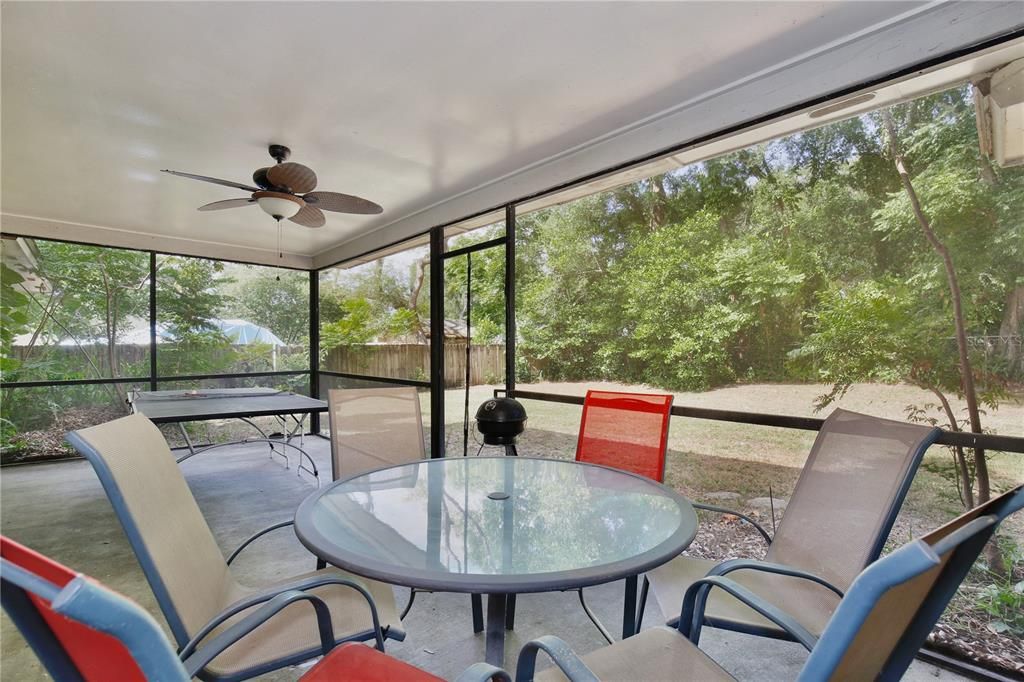 Large screened patio