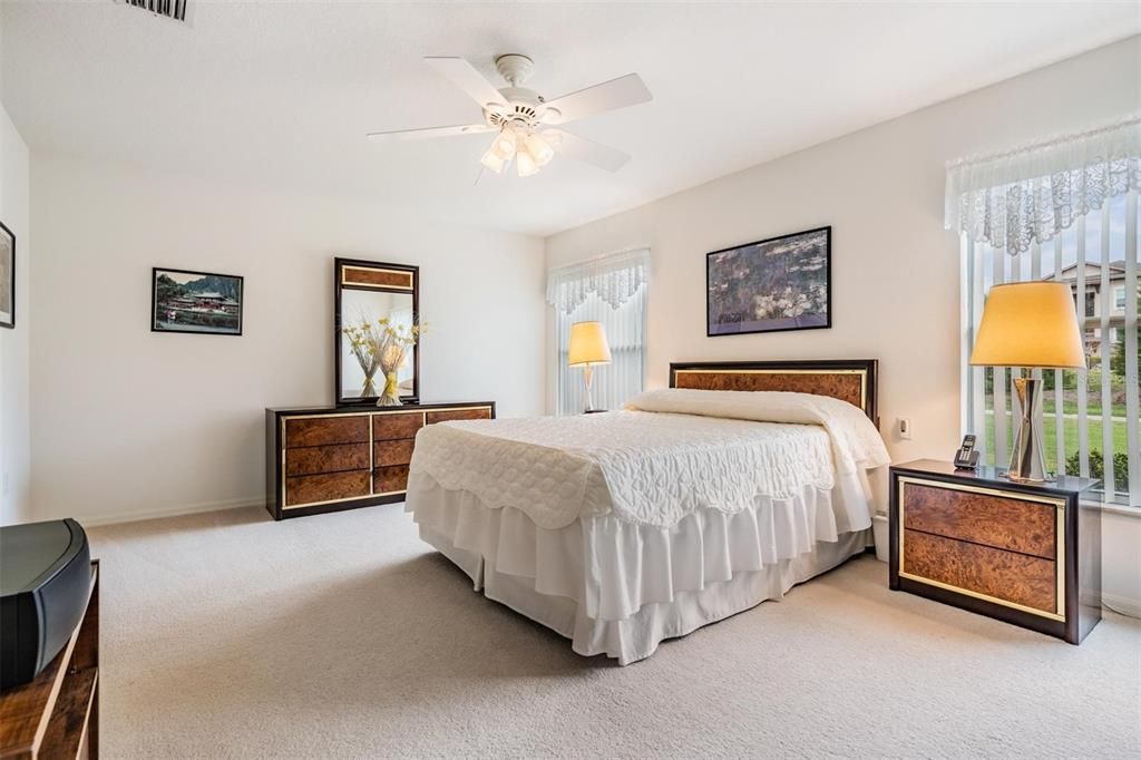 Master bedroom with a neutral color palette