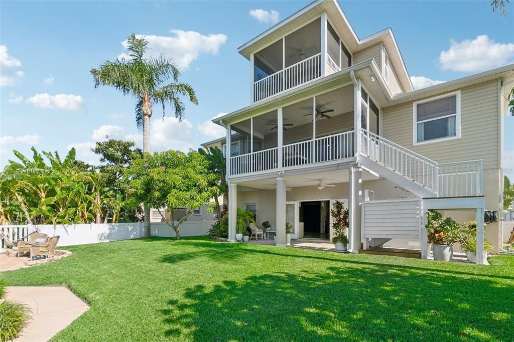 Back yard has room for a pool