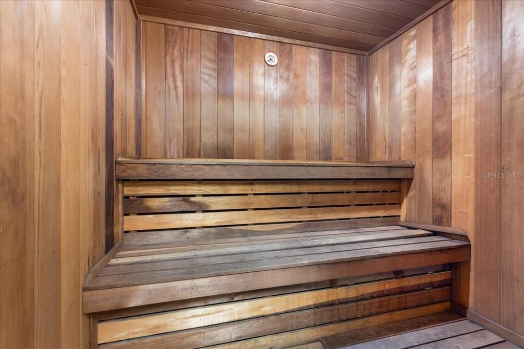 Saunas on ground floor near new fitness studio