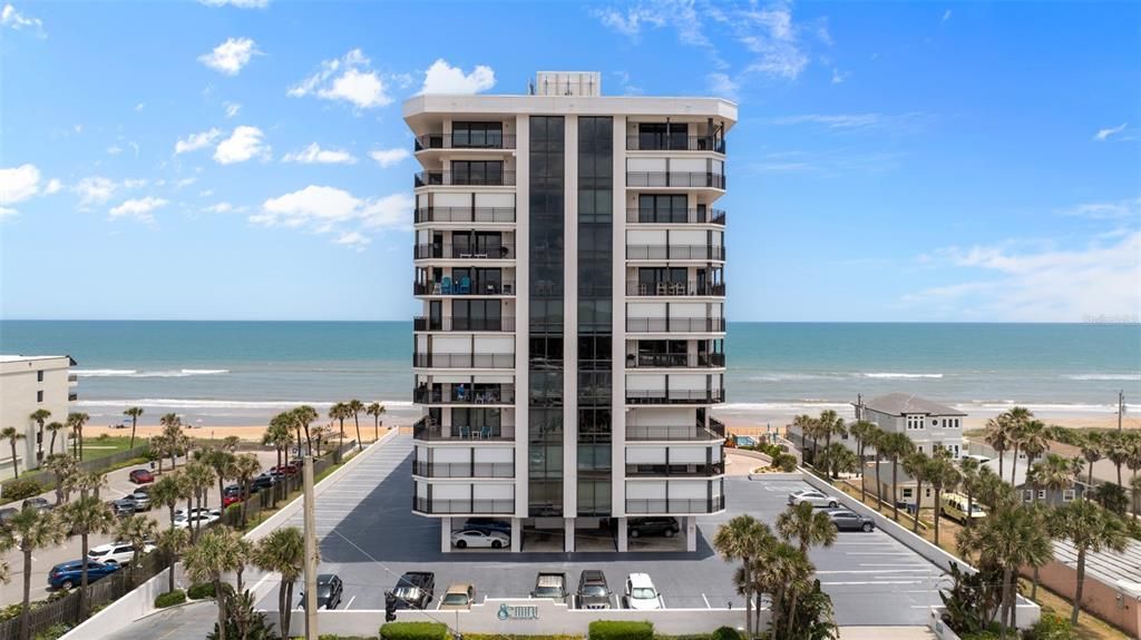 East aerial view of Gemini Condominium, Ormond Beach, Florida