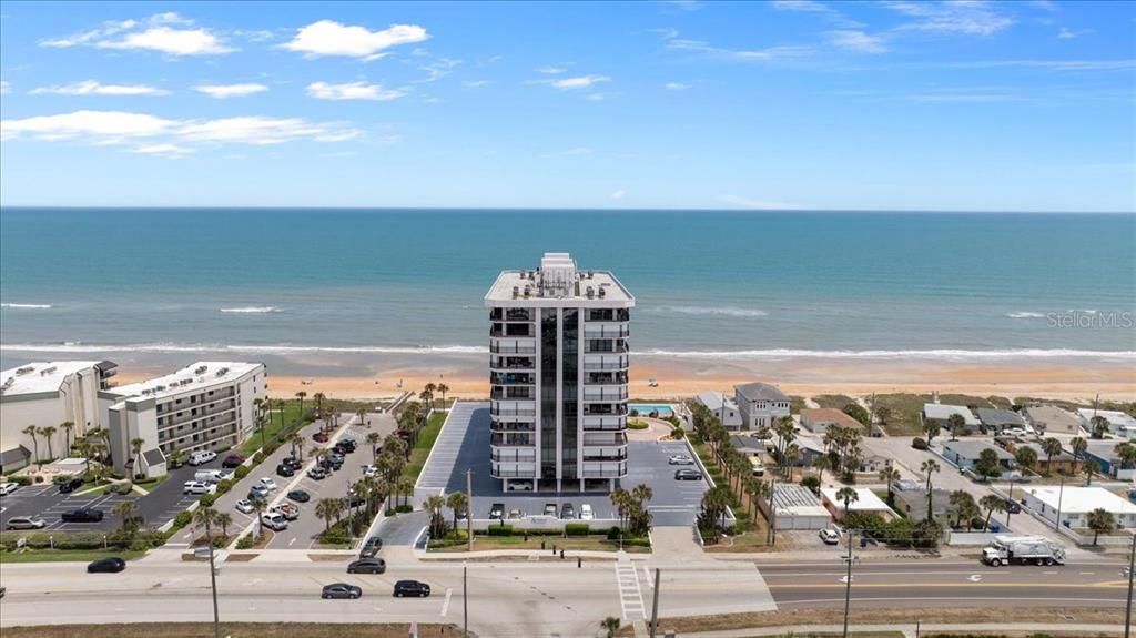 East aerial view of Gemini Condominium, Ormond Beach, Florida