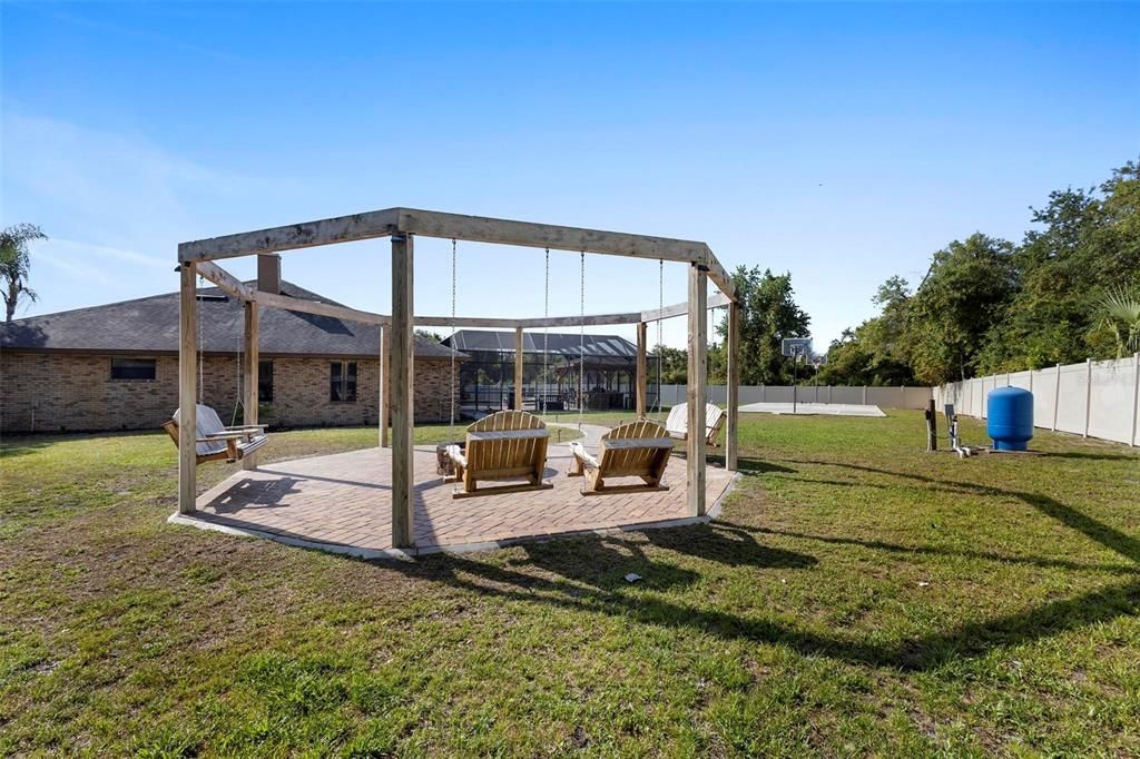 fire pit pergola