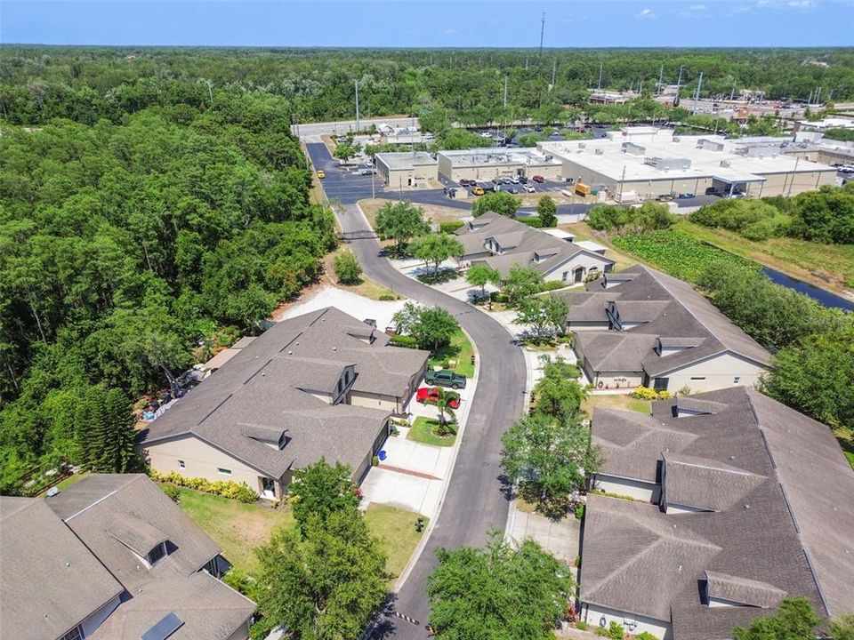 Rear gate and views of Publix shopping center.