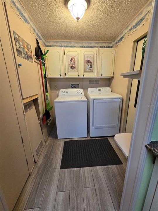 Laundry 2: View from open back door. Pantry Closet /AC/ and laundry area