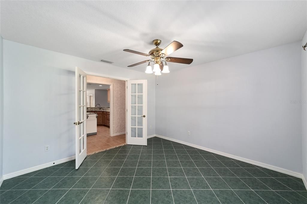 Separate dining area with entry to covered patio area