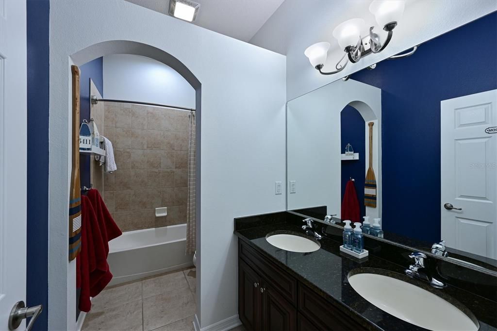 Dual vanities in the 2nd bathroom