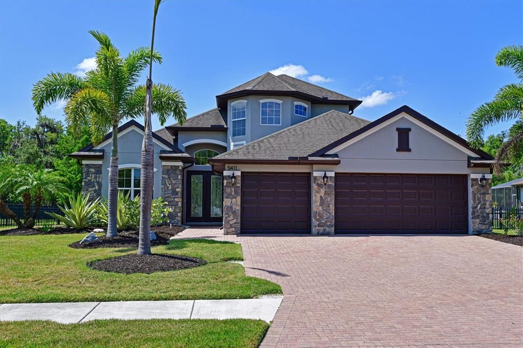 Paver Driveway and walk with sidewalks throughout community