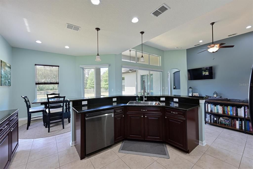 Kitchen with breakfast bar. Open concept