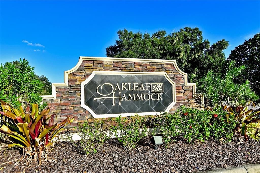 Oakleaf Hammock, A gated community.