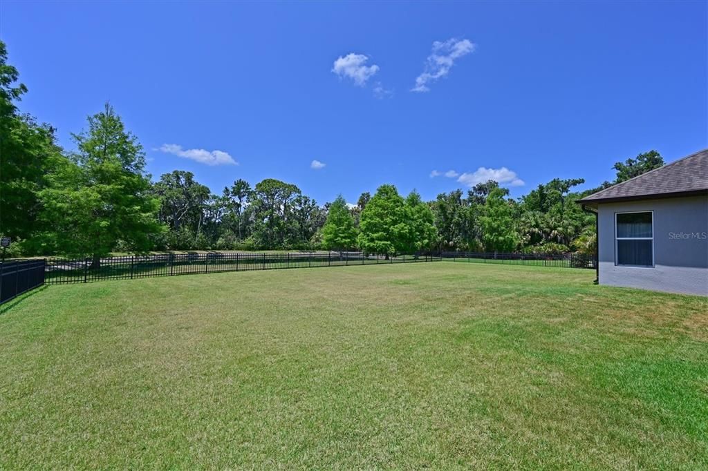 So much room for outdoor activities with fenced yard.