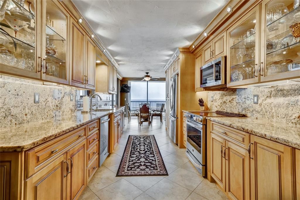 Updated Kitchen with view of Gulf of Mexico