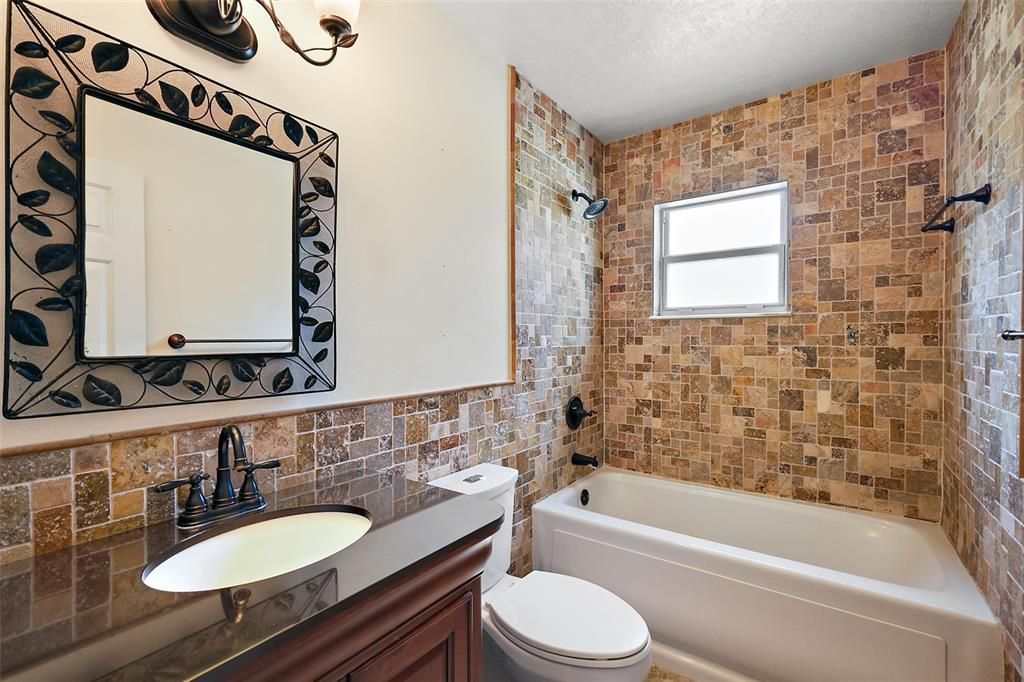 Remodeled Guest Bathroom with jetted tub