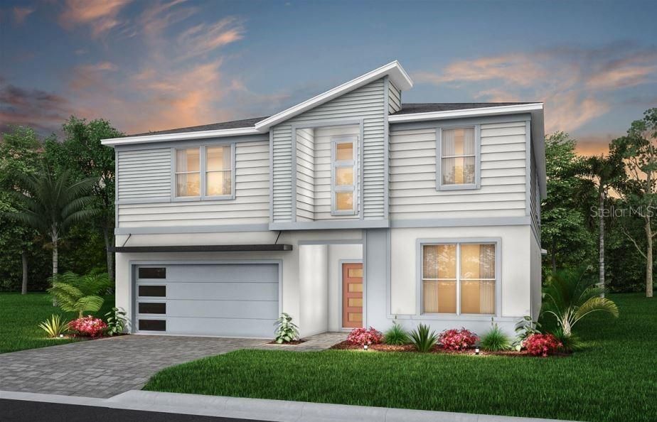 MD1 Exterior Design. Artistic rendering for this new construction home. Pictures are for illustrative purposes only. Elevations, colors and options may vary.