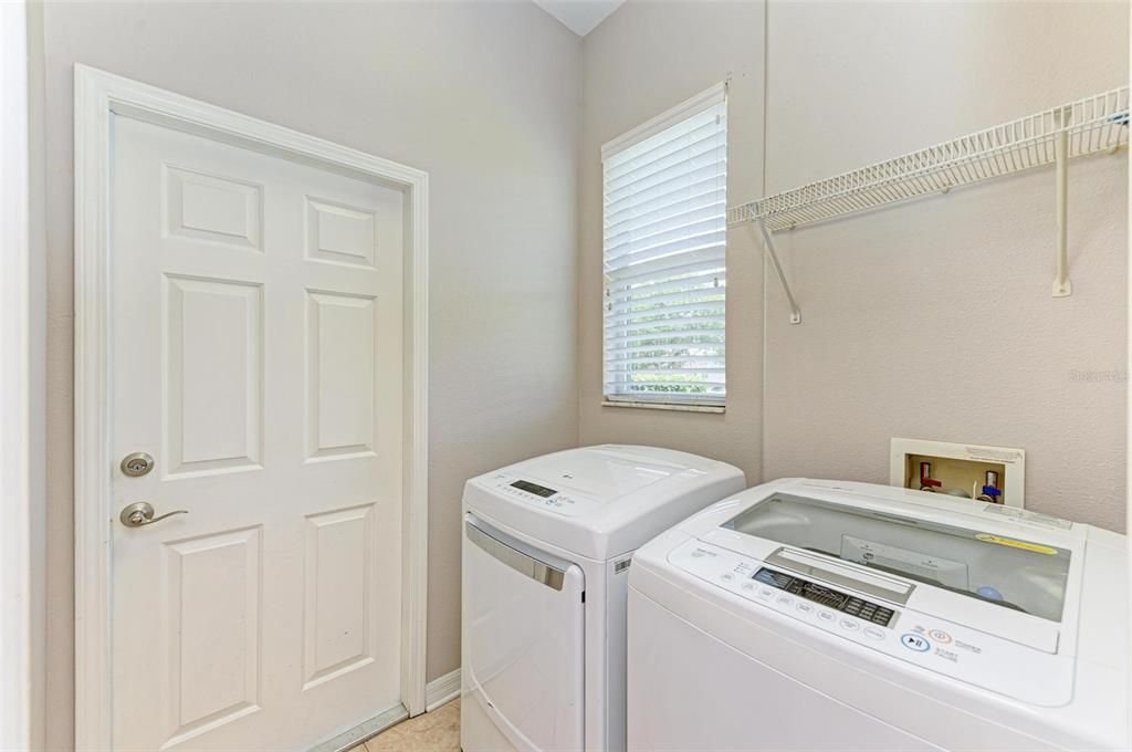 Indoor Laundry Room leading to garage