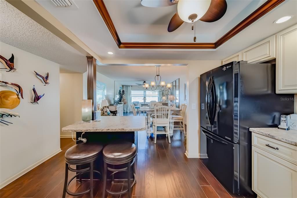 Open to Dining and Living Areas