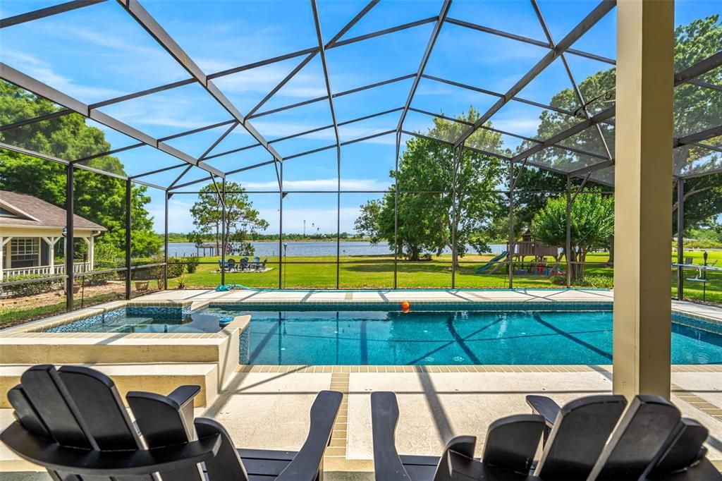 Large screened in pool