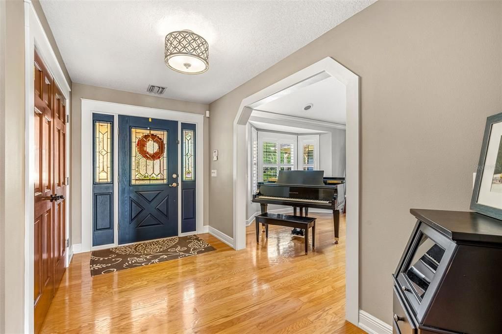 Great hardwood floors welcome you into this home