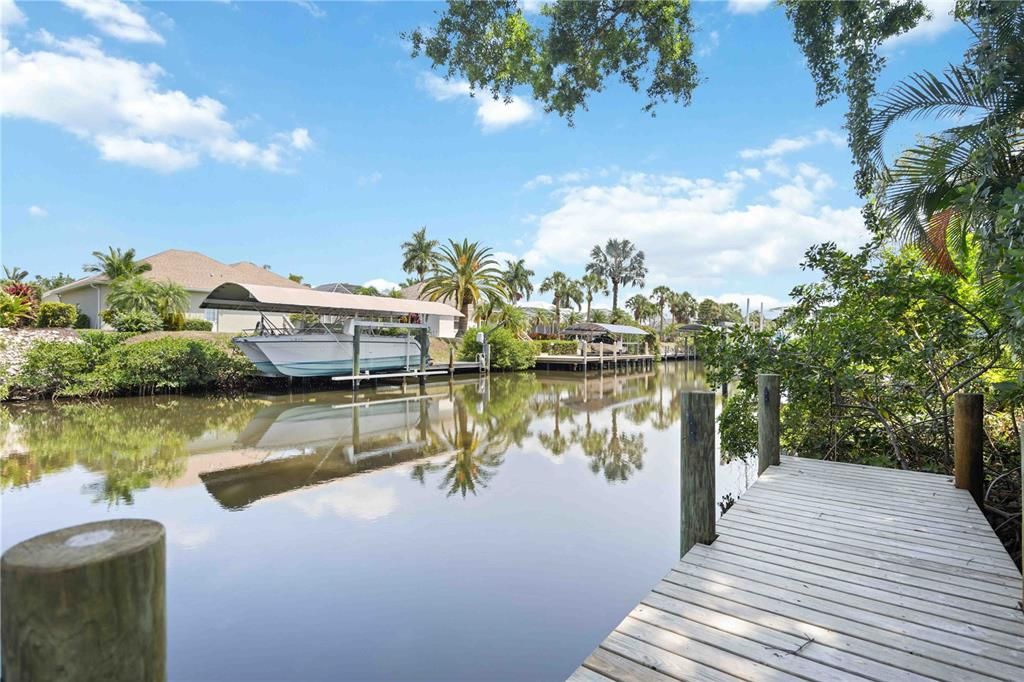 Aside from the private dock, is a PWC personal watercraft floating dock to house your water toys when you want to cruise the hidden bays and rivers that are a treasure to this West Coast boater's paradise.