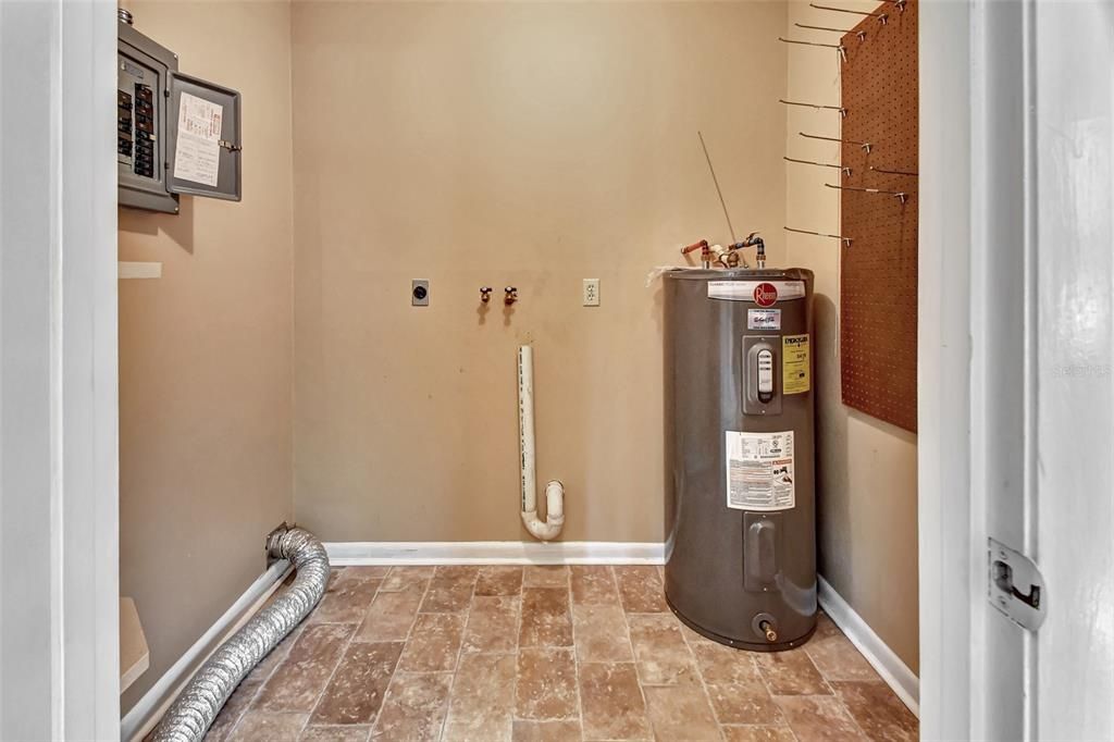 Interior Utility Room. Water Heater 2021.