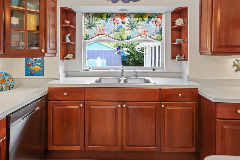 Large window above the sink