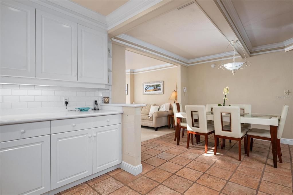 Dining area and kitchen