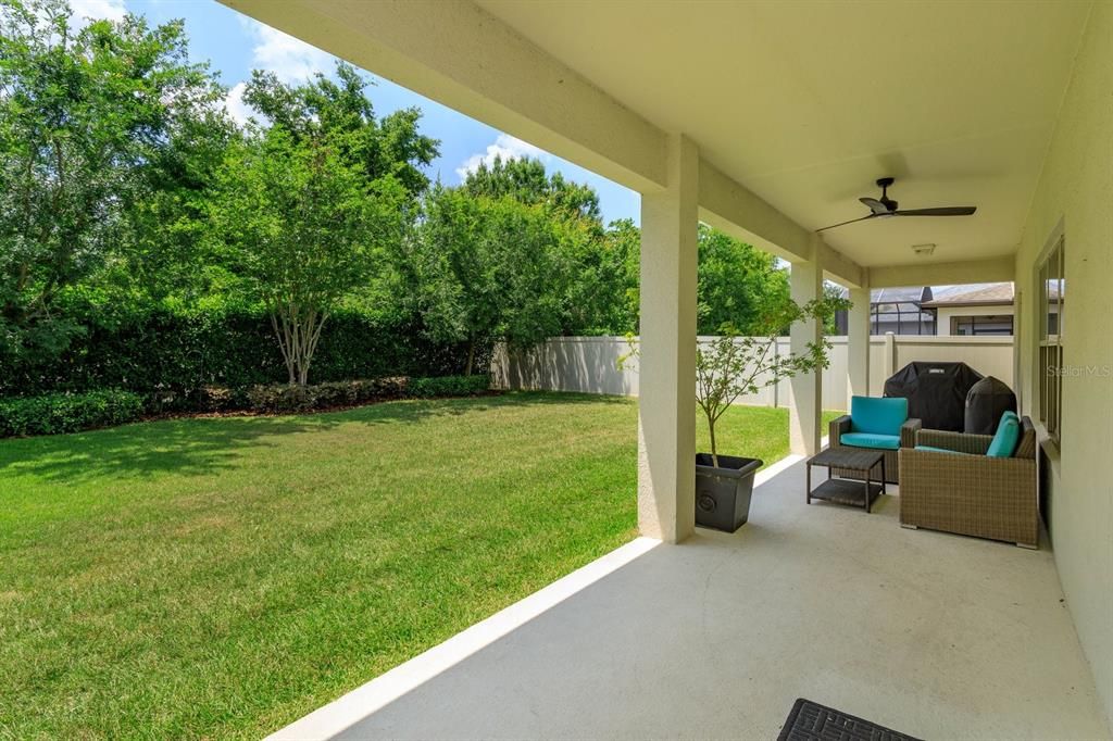 Covered Lanai that runs the entire length of home