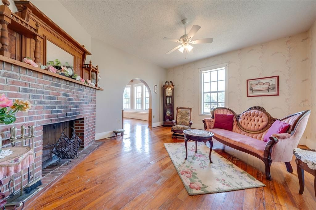 Front living room with fire place
