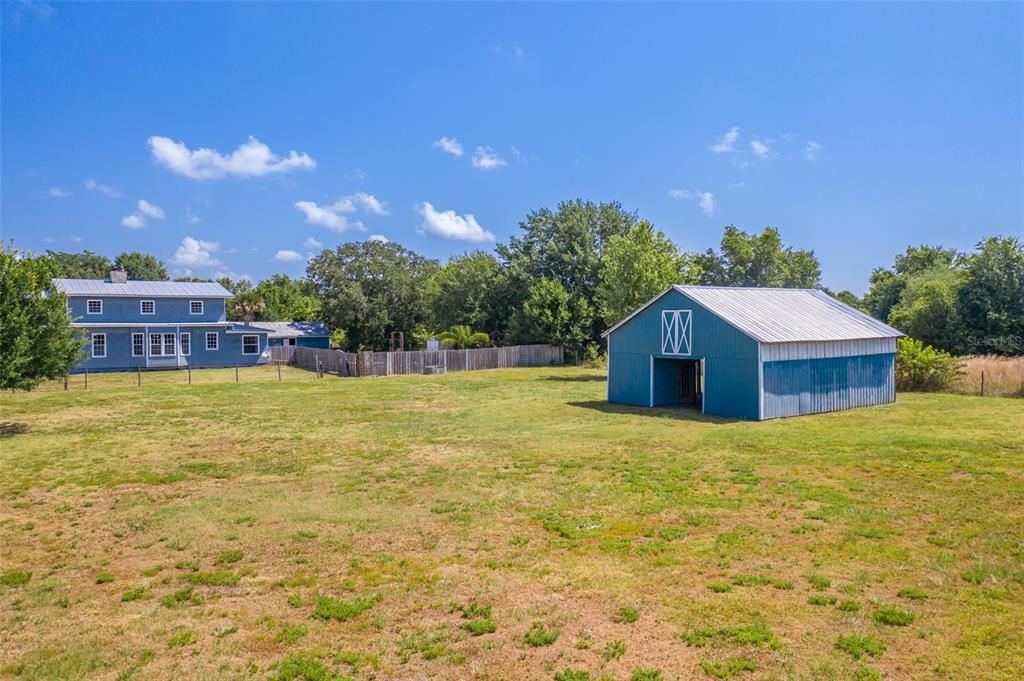 Barn and house view