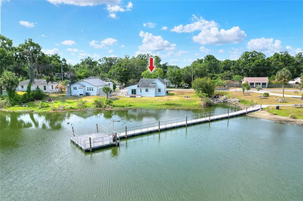 Public park with dock