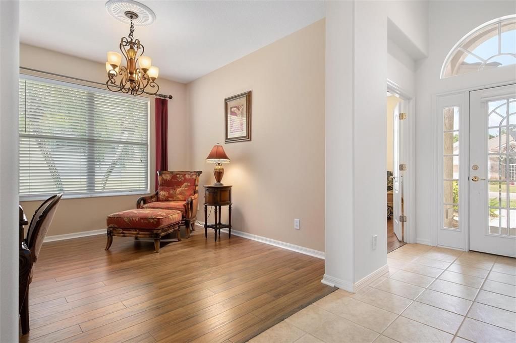 Dining room (owner uses as a den) foyer