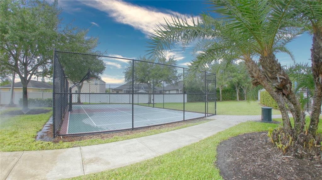 Tennis and basketball court
