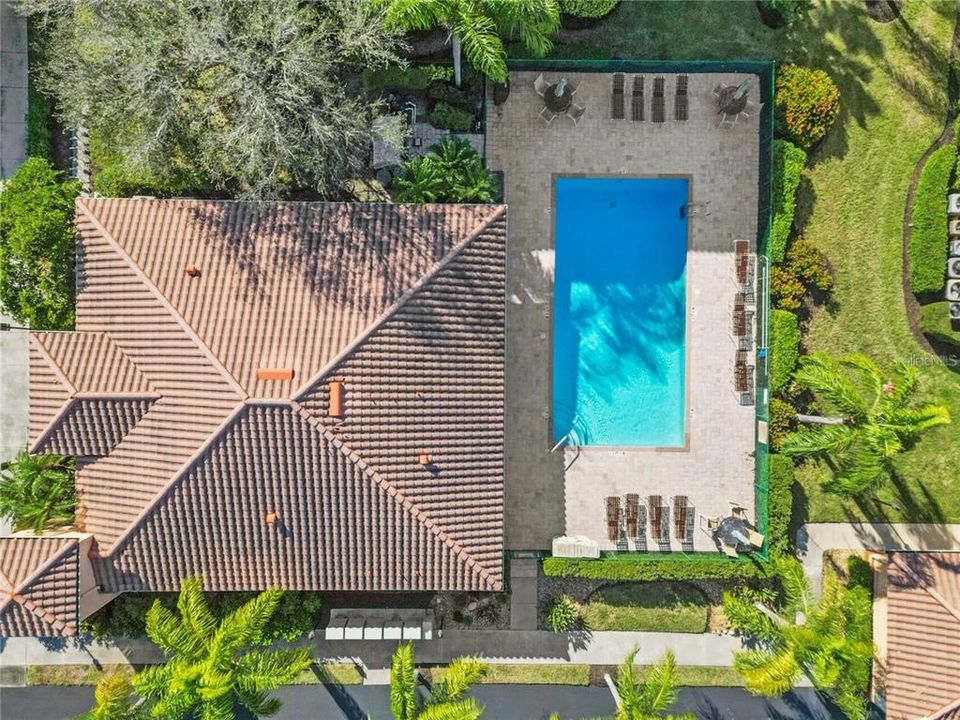 Aerial of Pool and Club House